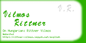 vilmos rittner business card